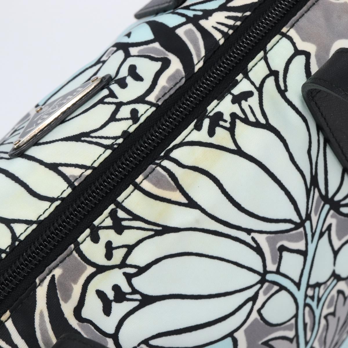 PRADA Tote Bag Nylon 2way Light Blue Silver Auth 201271A