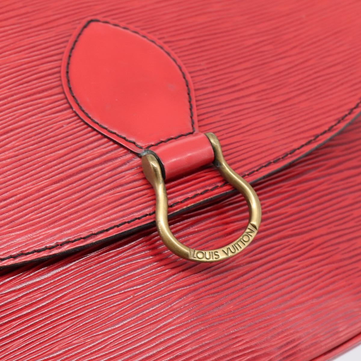 LOUIS VUITTON Epi Saint Cloud GM Shoulder Bag Red M52197 LV Auth 201273