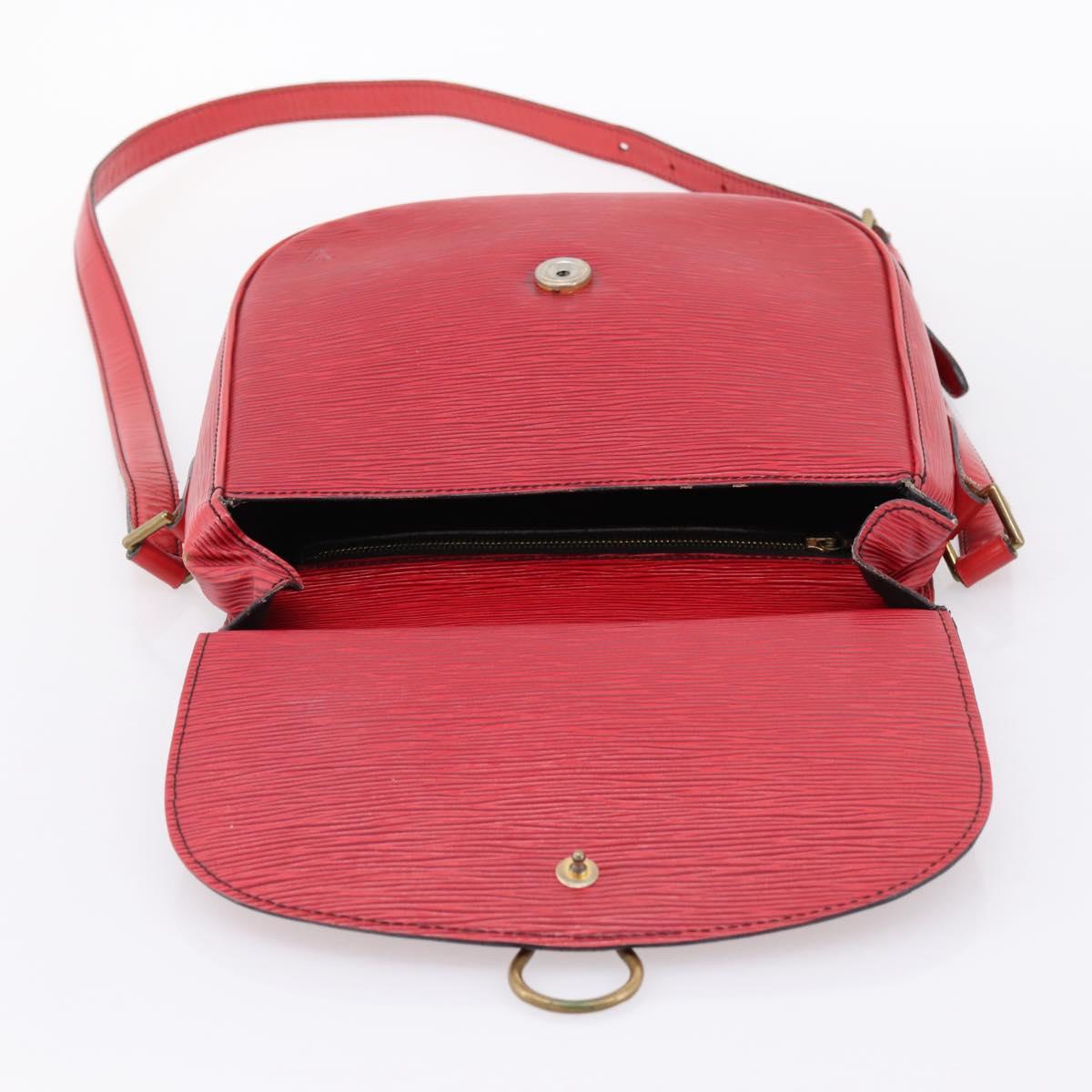 LOUIS VUITTON Epi Saint Cloud GM Shoulder Bag Red M52197 LV Auth 201273