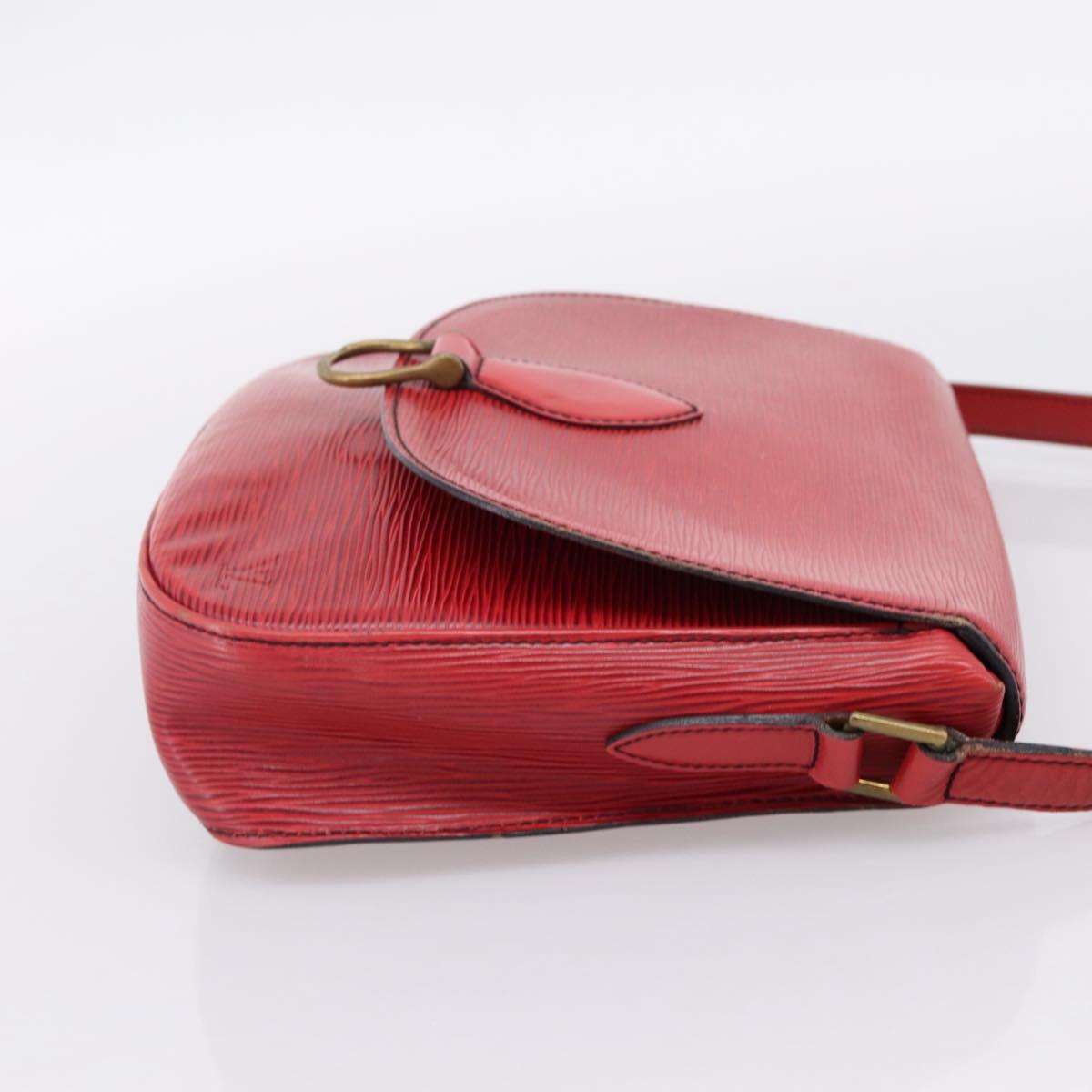 LOUIS VUITTON Epi Saint Cloud GM Shoulder Bag Red M52197 LV Auth 201273