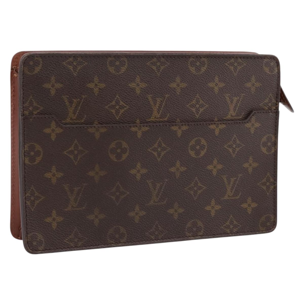 LOUIS VUITTON Monogram Pochette Homme Clutch Bag M51795 LV Auth 201275