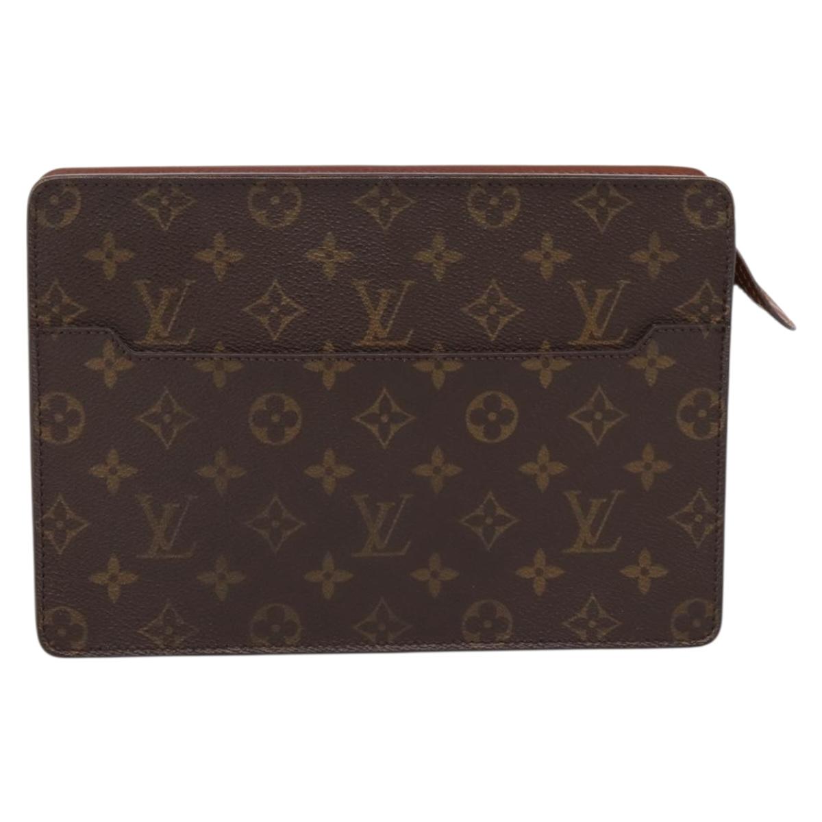 LOUIS VUITTON Monogram Pochette Homme Clutch Bag M51795 LV Auth 201275