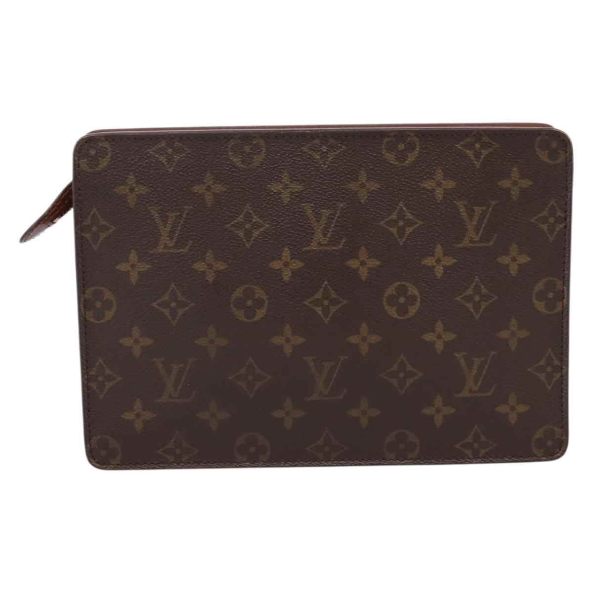 LOUIS VUITTON Monogram Pochette Homme Clutch Bag M51795 LV Auth 201275
