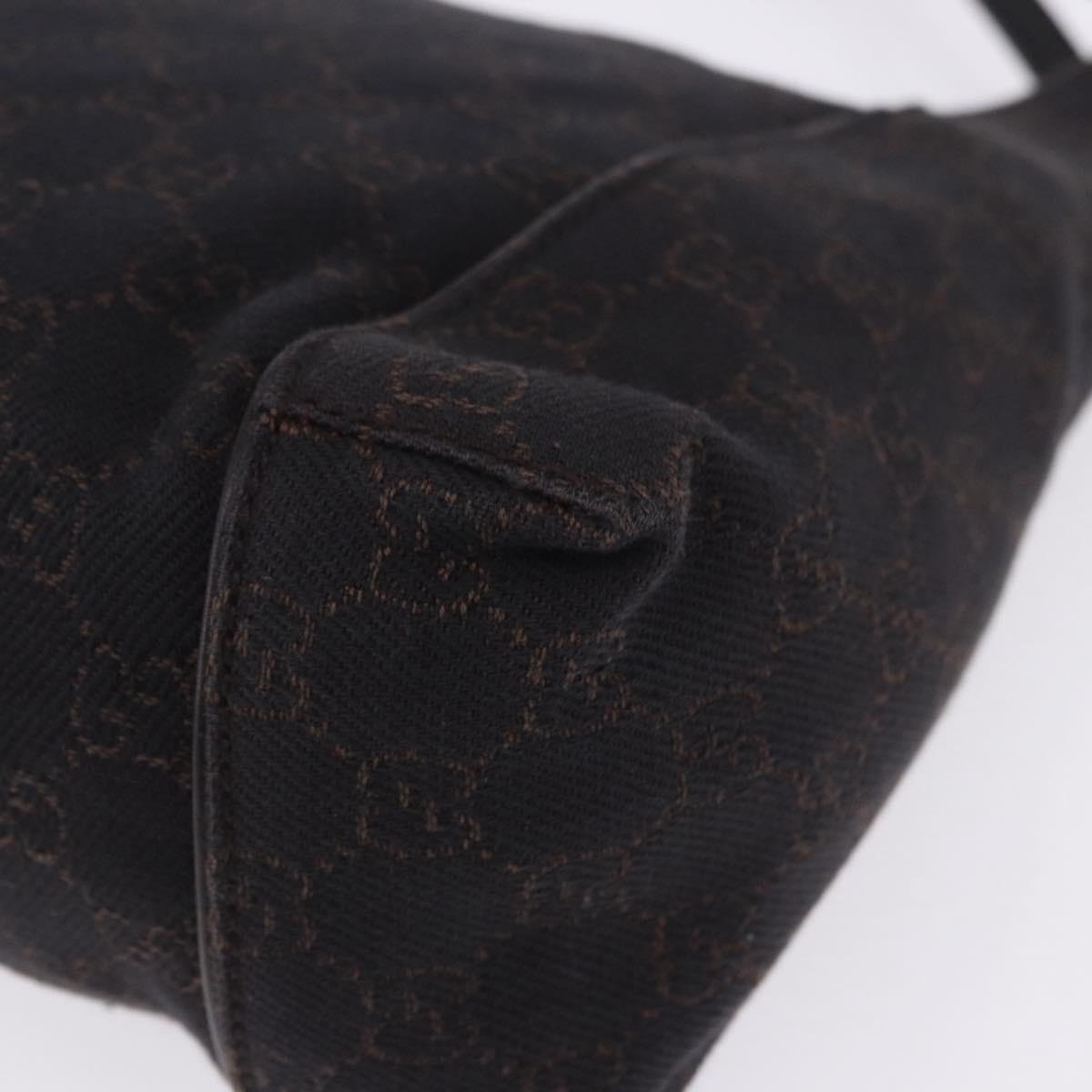 GUCCI GG Canvas Shoulder Bag Black 101333 Auth 201278A