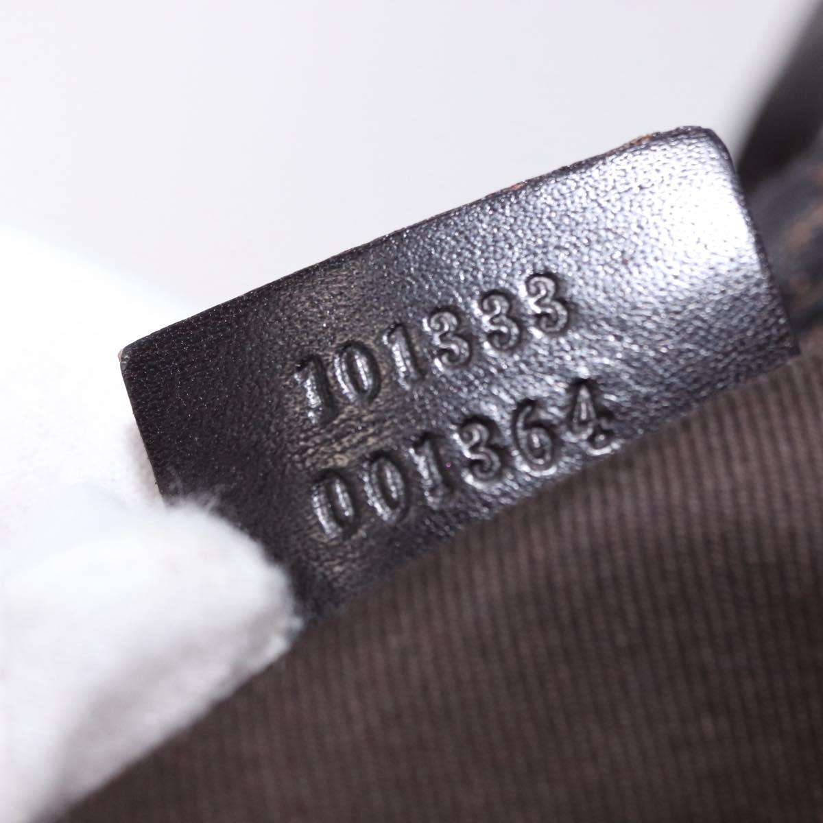 GUCCI GG Canvas Shoulder Bag Black 101333 Auth 201278A