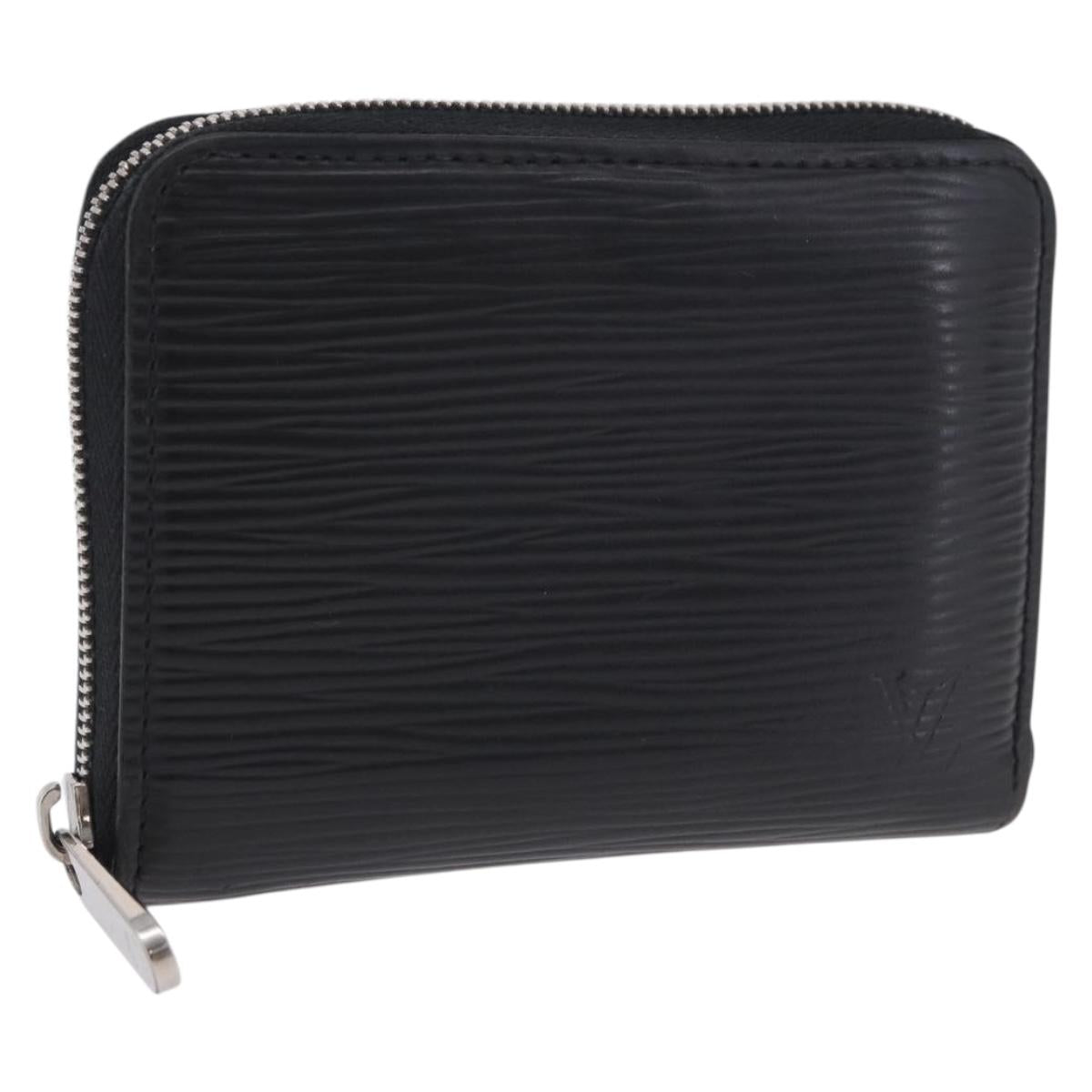 LOUIS VUITTON Epi Zippy Coin Purse Black M60152 LV Auth 201282A