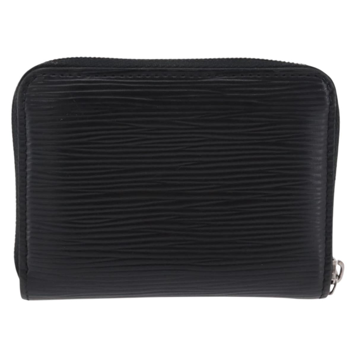 LOUIS VUITTON Epi Zippy Coin Purse Black M60152 LV Auth 201282A