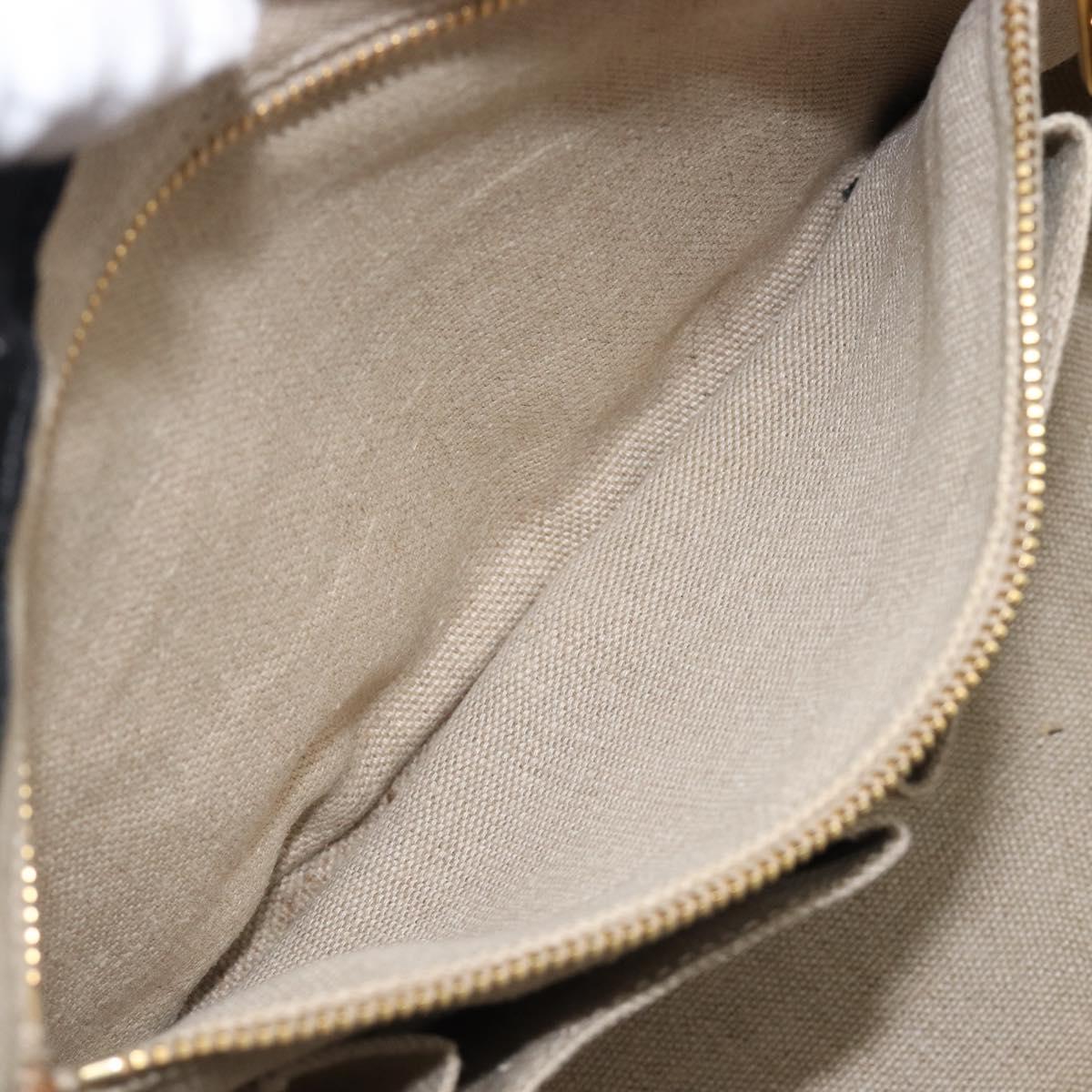 PRADA Canapa GM Hand Bag Canvas Black Pink Auth 201284