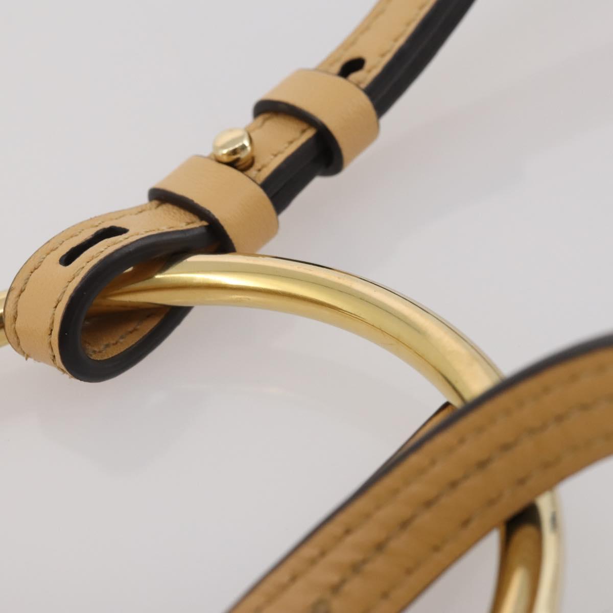 Chloe Fay Shoulder Bag Suede Beige Gold Tone Auth 201285