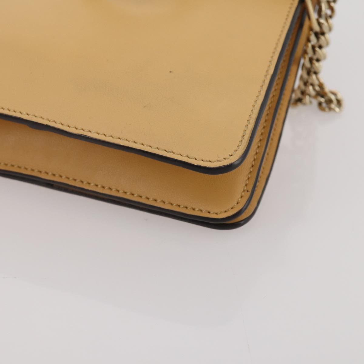 Chloe Fay Shoulder Bag Suede Beige Gold Tone Auth 201285