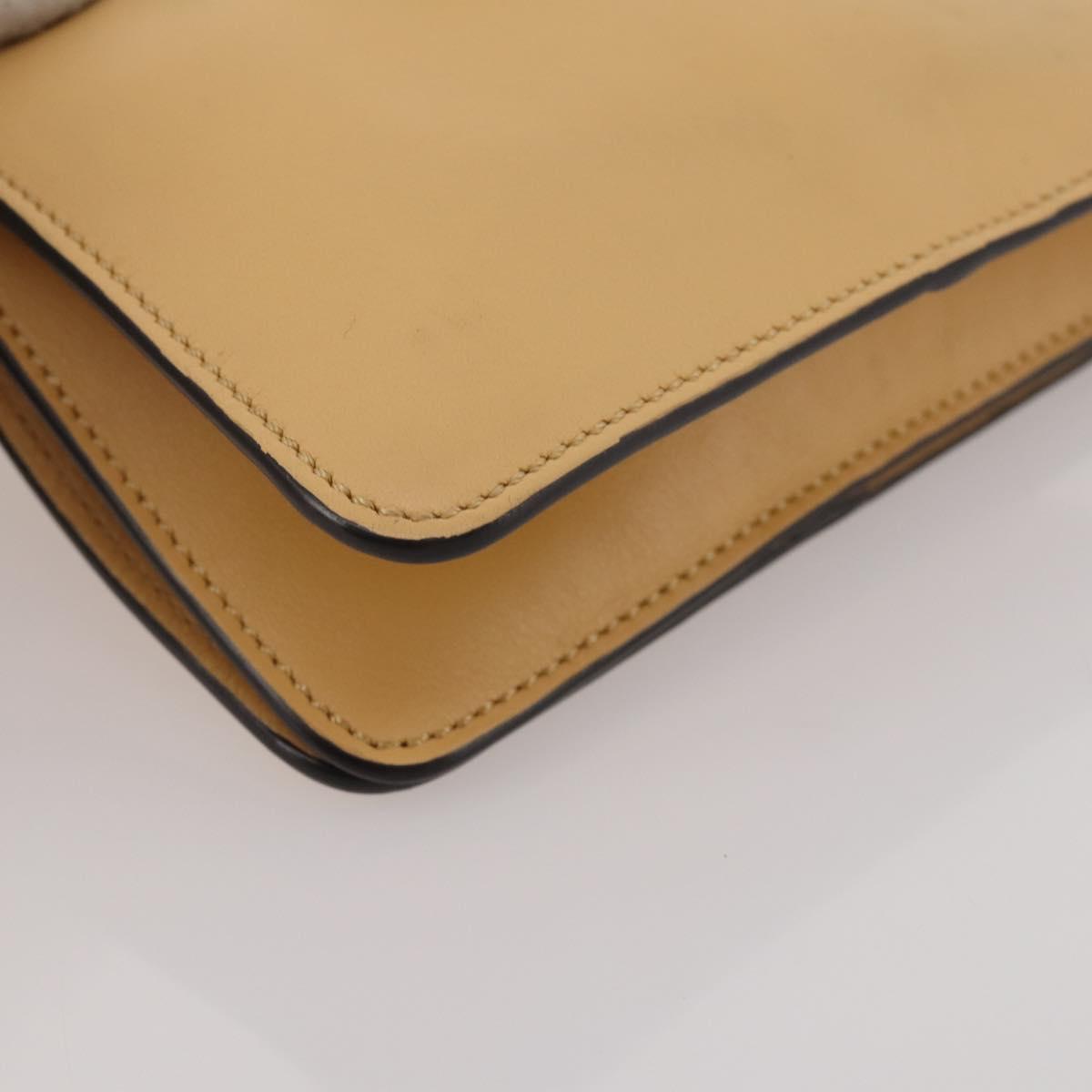 Chloe Fay Shoulder Bag Suede Beige Gold Tone Auth 201285