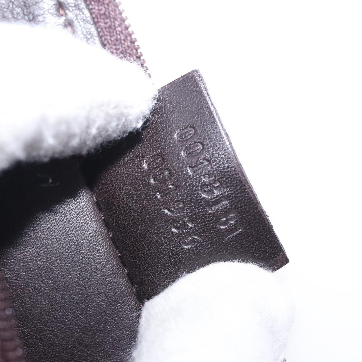 GUCCI GG Canvas Shoulder Bag Suede Brown Silver 001 3181 Auth 201288V