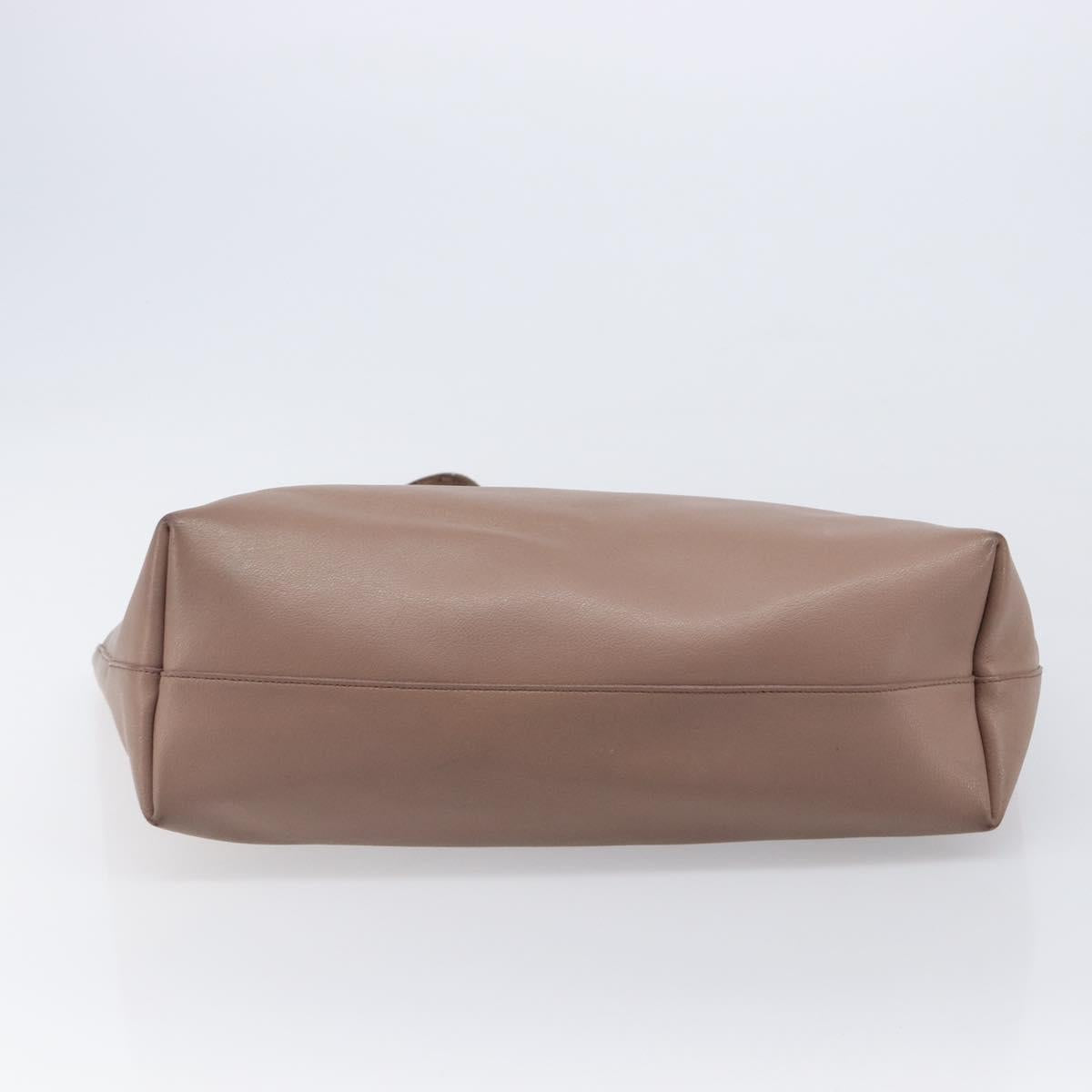 SAINT LAURENT Tote Bag Leather Pink Gold Tone 394195 Auth 201292