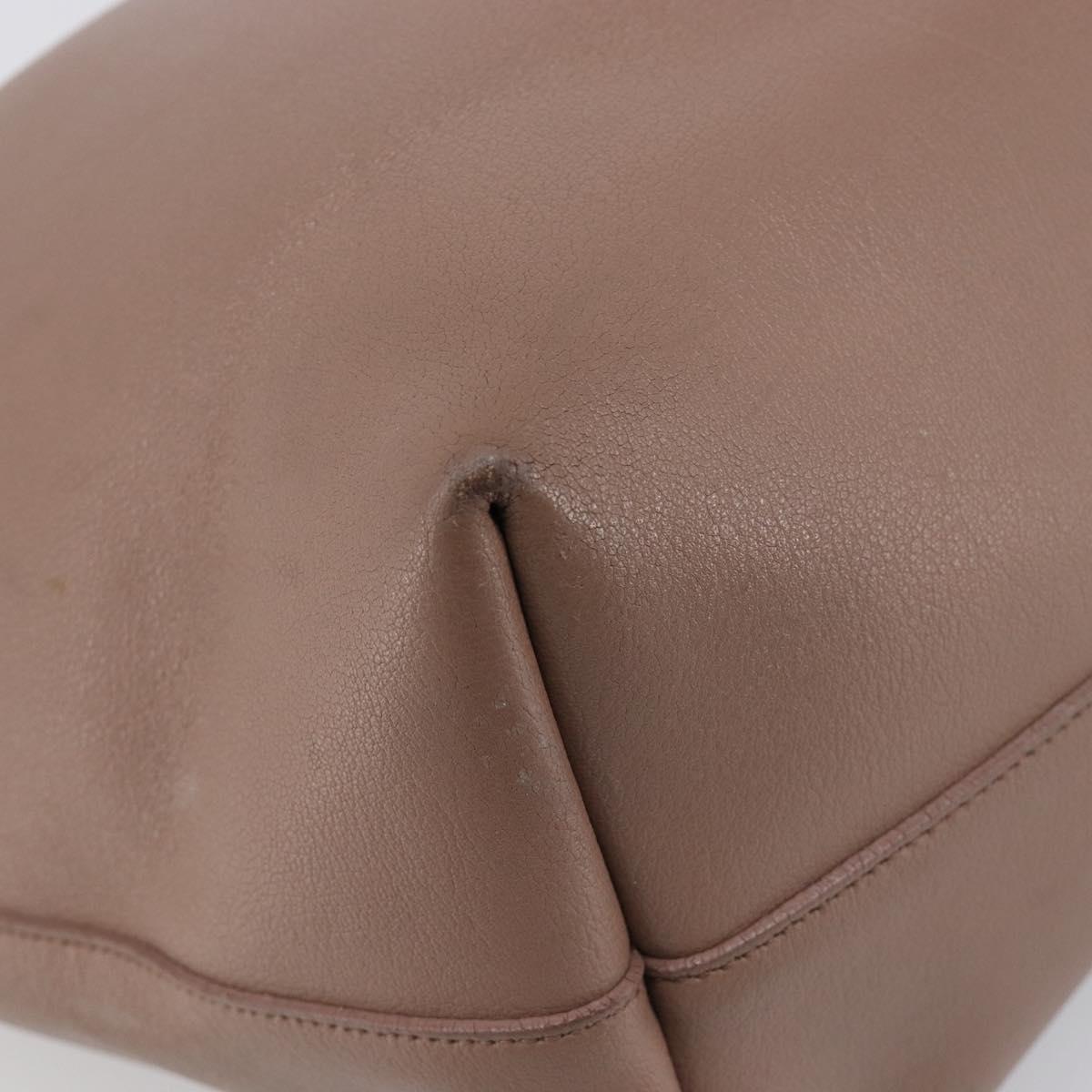 SAINT LAURENT Tote Bag Leather Pink Gold Tone 394195 Auth 201292