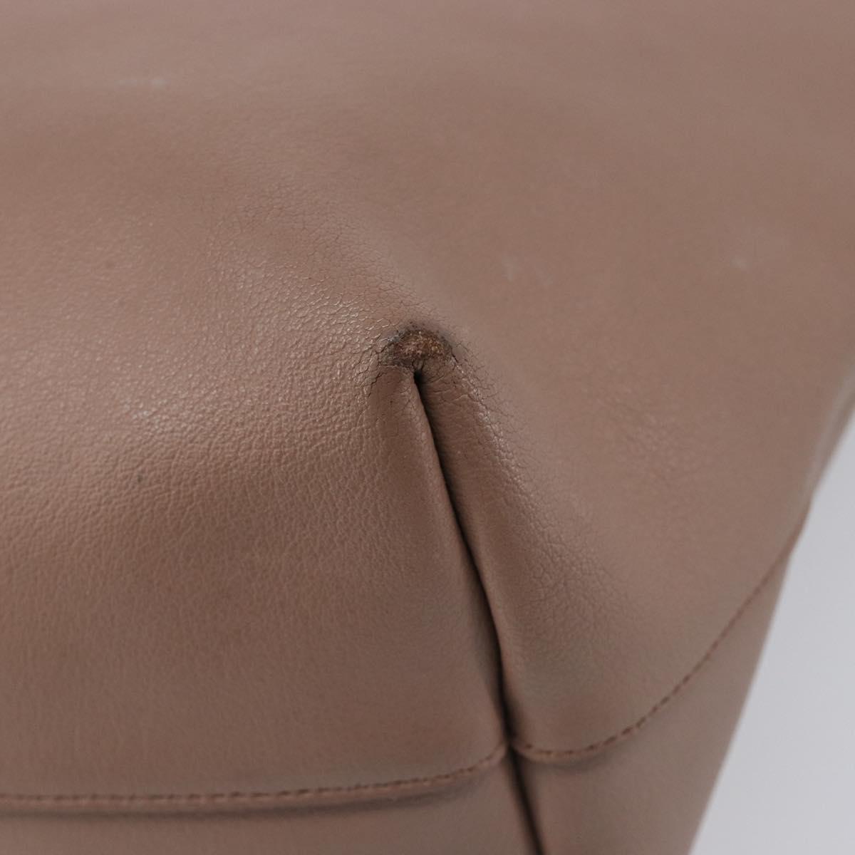 SAINT LAURENT Tote Bag Leather Pink Gold Tone 394195 Auth 201292