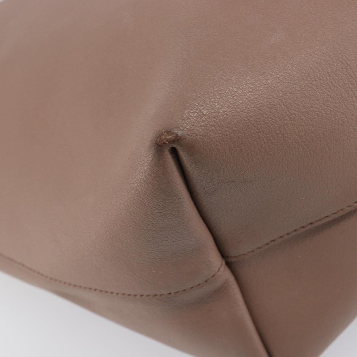 SAINT LAURENT Tote Bag Leather Pink Gold Tone 394195 Auth 201292