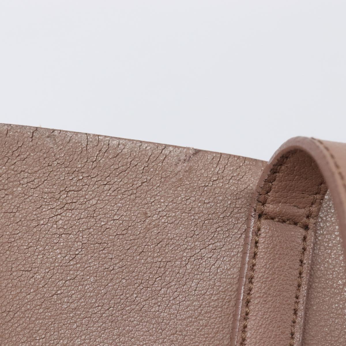 SAINT LAURENT Tote Bag Leather Pink Gold Tone 394195 Auth 201292