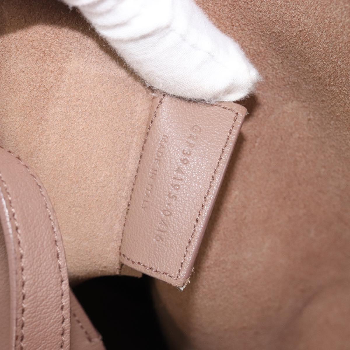 SAINT LAURENT Tote Bag Leather Pink Gold Tone 394195 Auth 201292