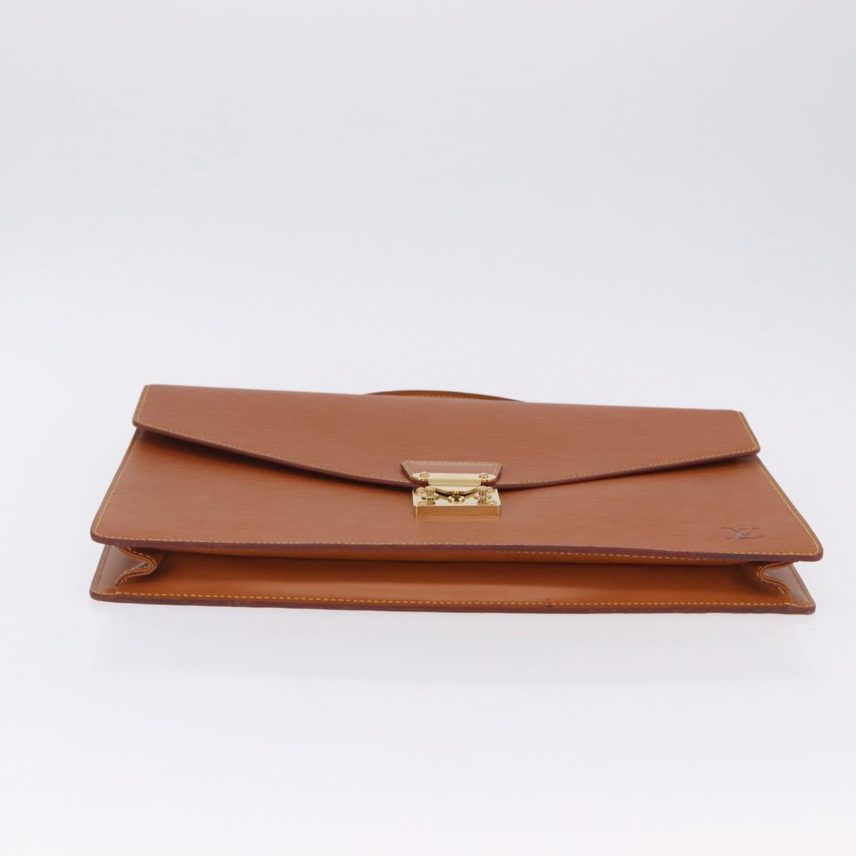 LOUIS VUITTON Epi Porte Documents Bandouliere Zipangu Gold M54468 LV Auth 201296