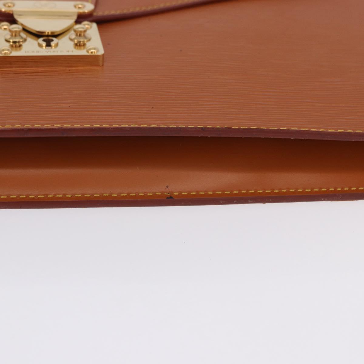 LOUIS VUITTON Epi Porte Documents Bandouliere Zipangu Gold M54468 LV Auth 201296