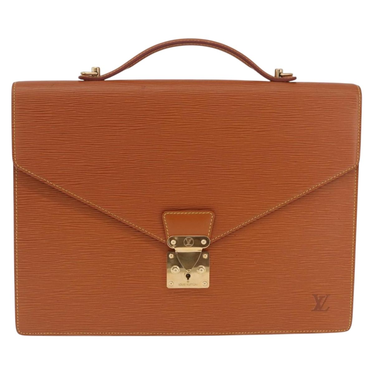 LOUIS VUITTON Epi Porte Documents Bandouliere Zipangu Gold M54468 LV Auth 201296