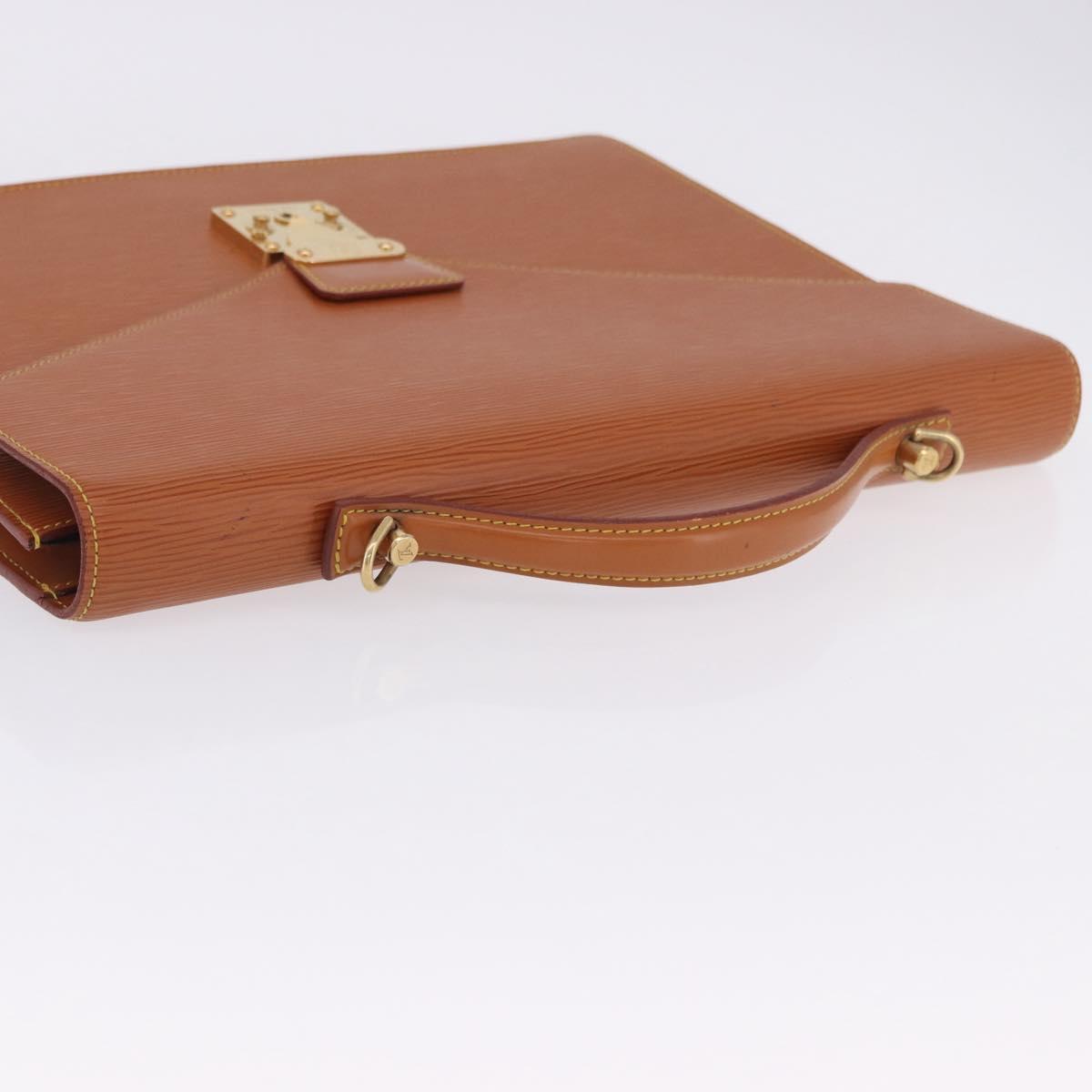 LOUIS VUITTON Epi Porte Documents Bandouliere Zipangu Gold M54468 LV Auth 201296