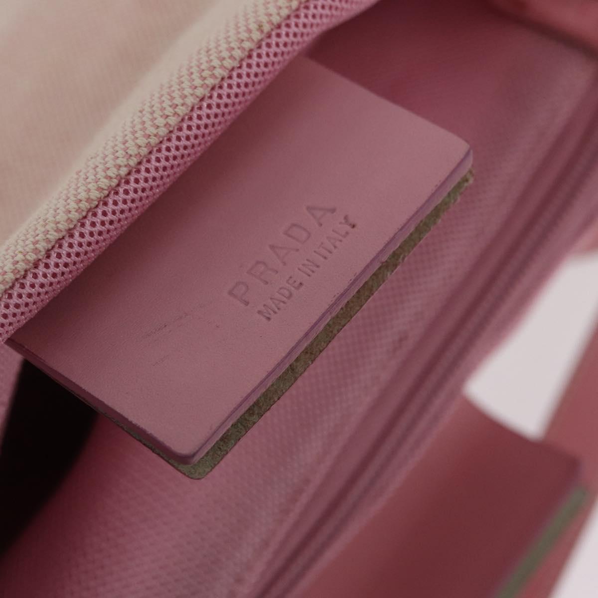 PRADA PRADA Sports Tote Bag Canvas Pink Auth 201301