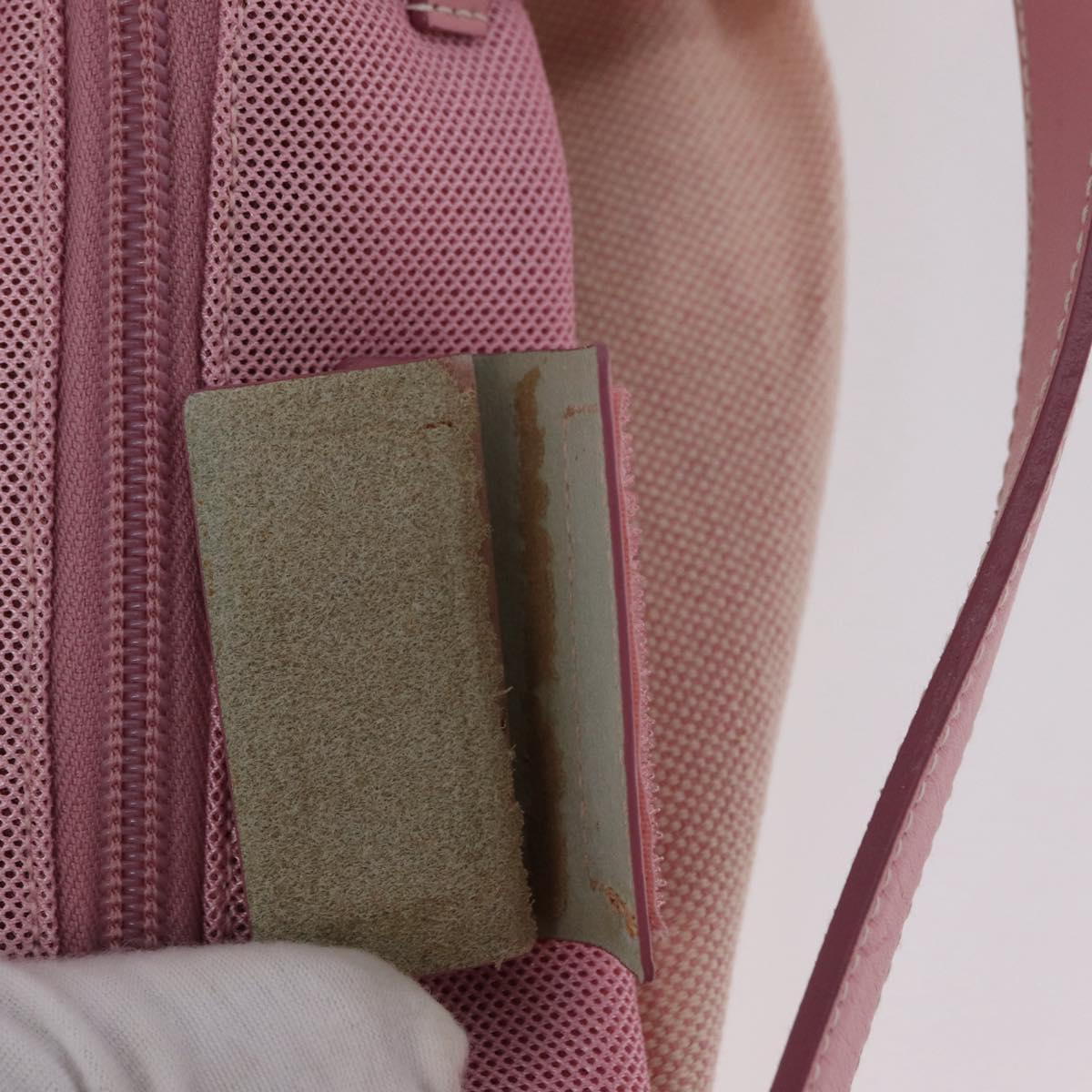 PRADA PRADA Sports Tote Bag Canvas Pink Auth 201301