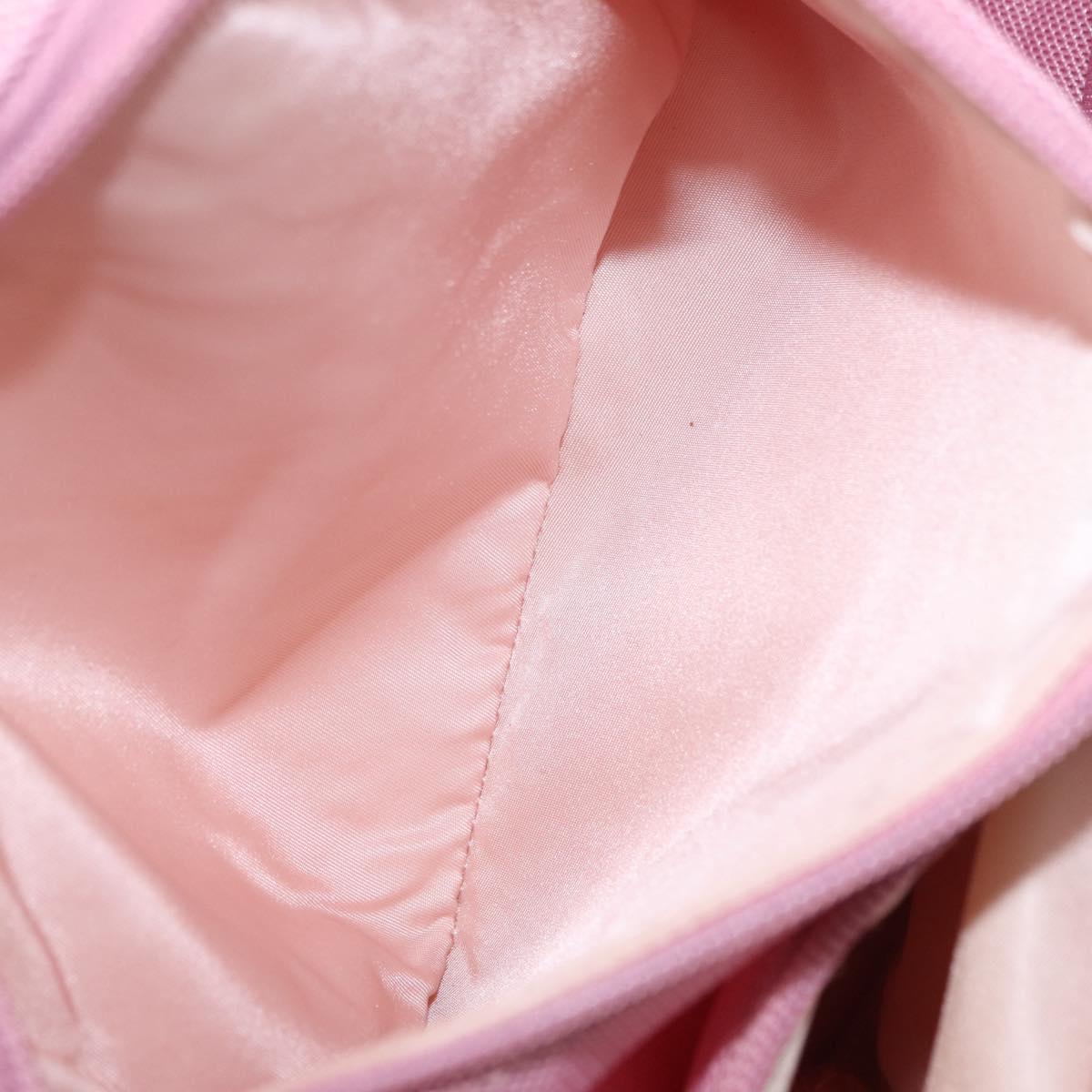 PRADA PRADA Sports Tote Bag Canvas Pink Auth 201301