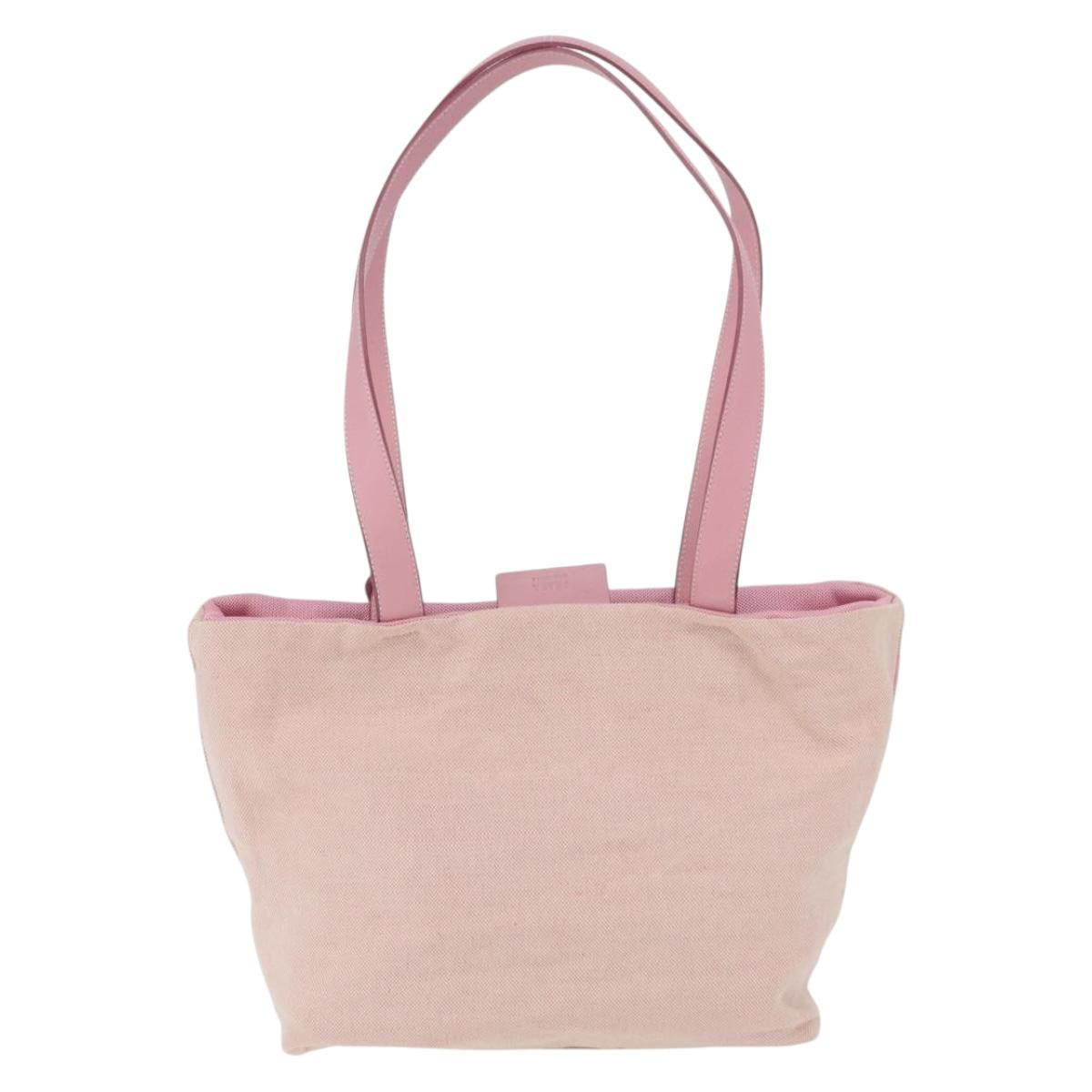 PRADA PRADA Sports Tote Bag Canvas Pink Auth 201301
