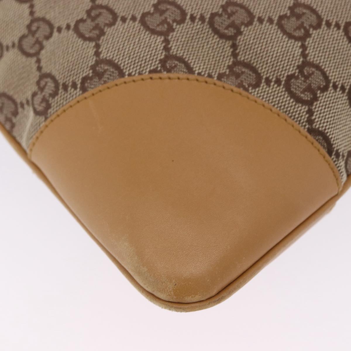 GUCCI GG Canvas Jackie Sherry Line Hand Bag Beige Gold Tone 001 4075 Auth 201304