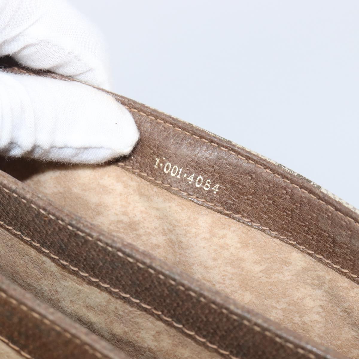 GUCCI GG Supreme Shoulder Bag PVC Beige Gold Tone 1 001 4084 Auth 201306