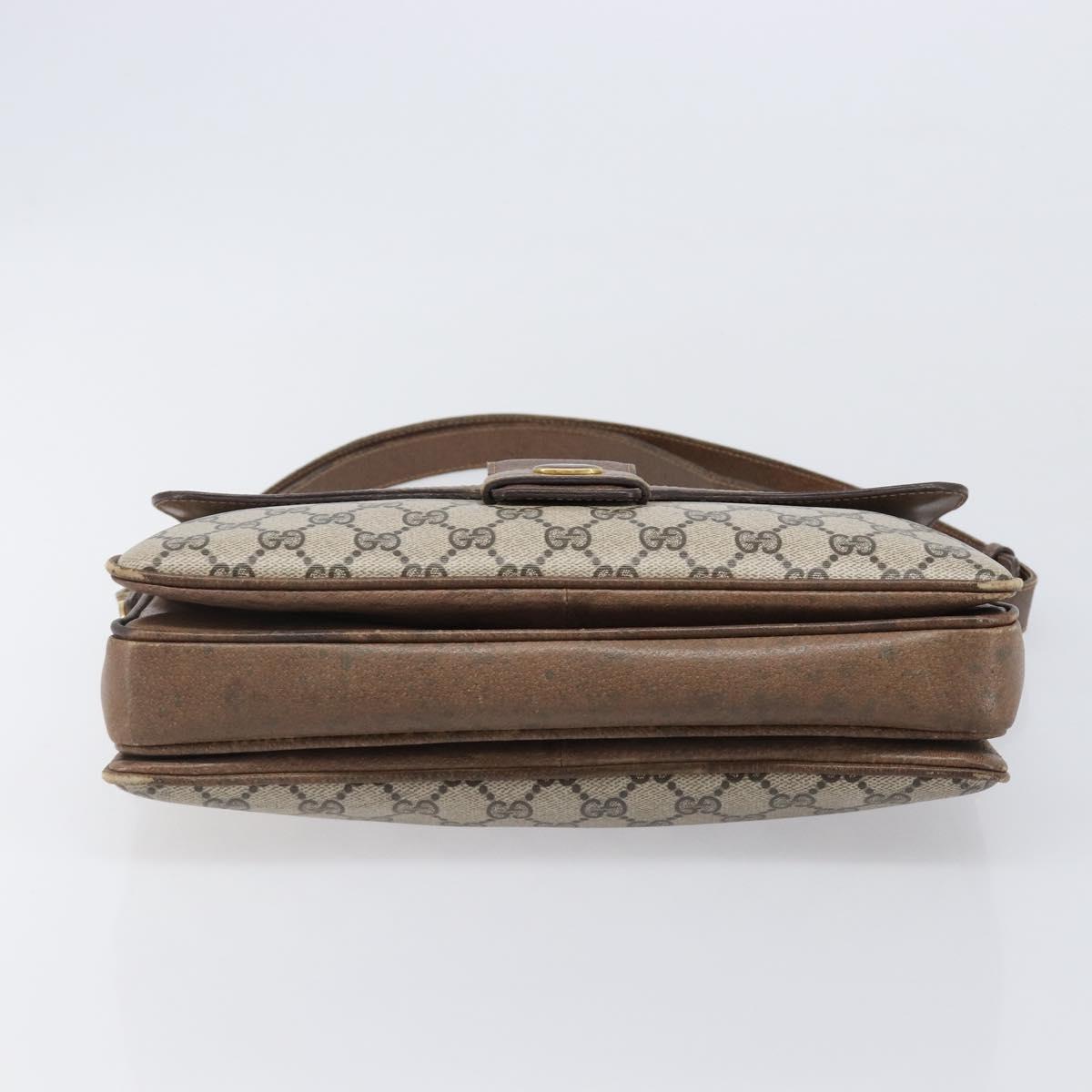 GUCCI GG Supreme Shoulder Bag PVC Beige Gold Tone 1 001 4084 Auth 201306