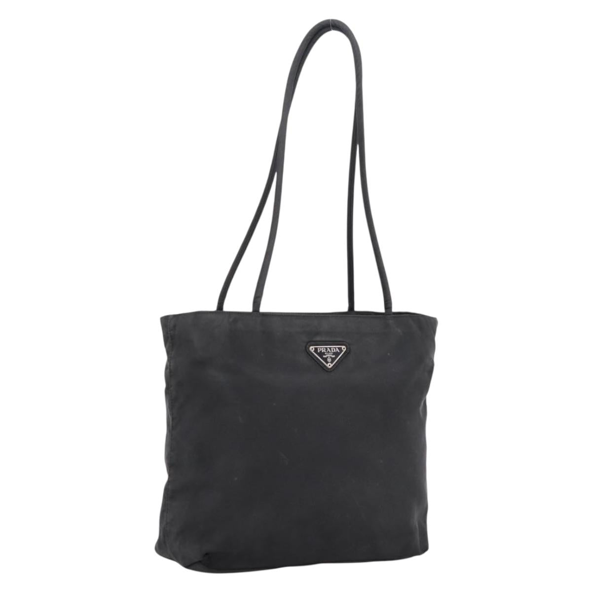 PRADA Tote Bag Nylon Black Auth 201307