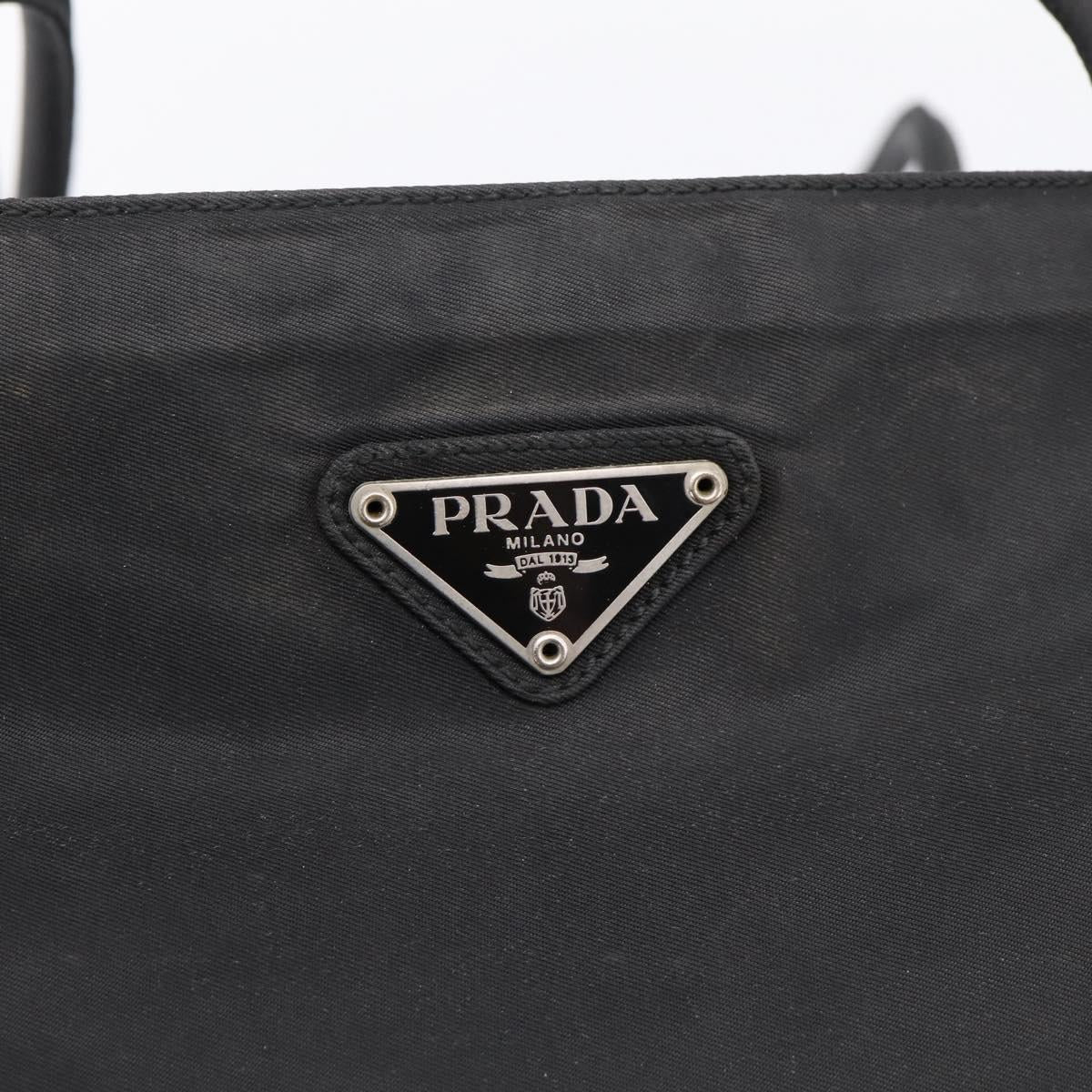 PRADA Tote Bag Nylon Black Auth 201307