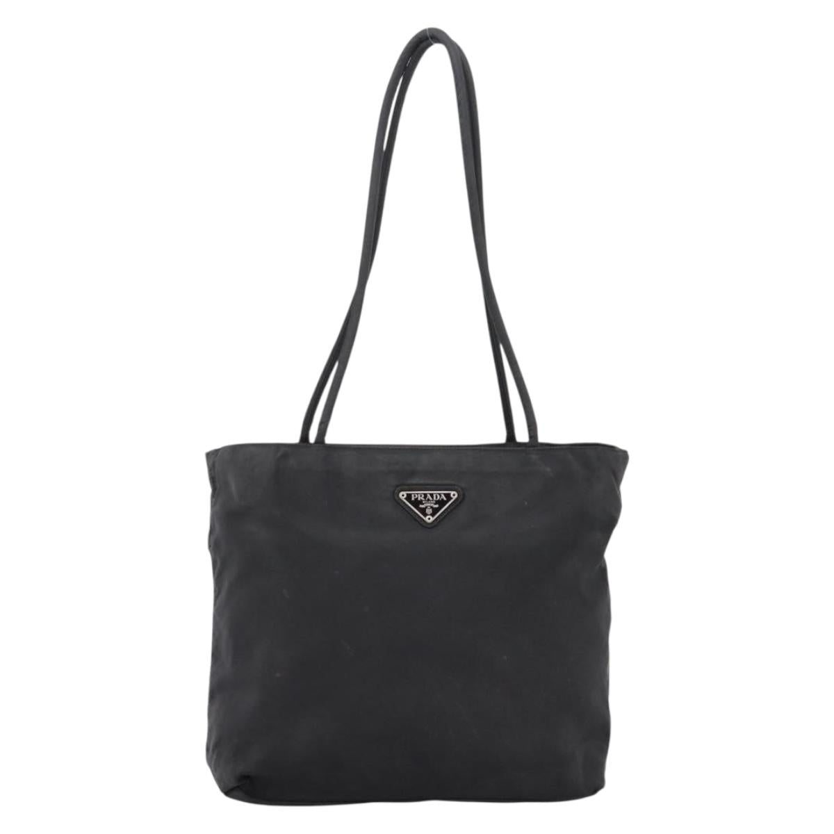 PRADA Tote Bag Nylon Black Auth 201307