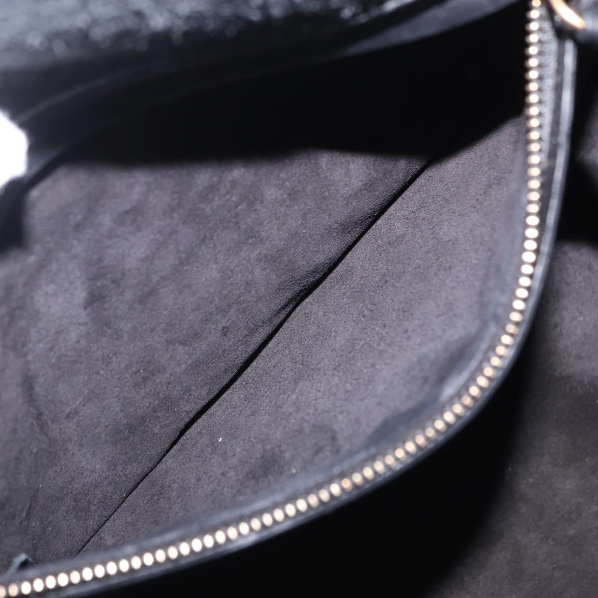 CELINE Luggage Phantom Shopper Hand Bag Leather Black Gold Tone Auth 201314V