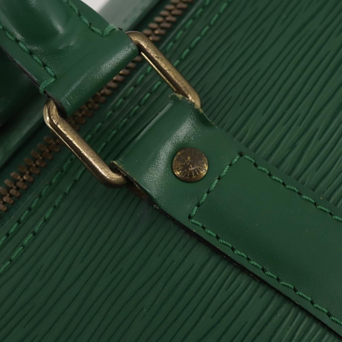 LOUIS VUITTON Epi Keepall 50 Boston Bag Green M42964 LV Auth 201319