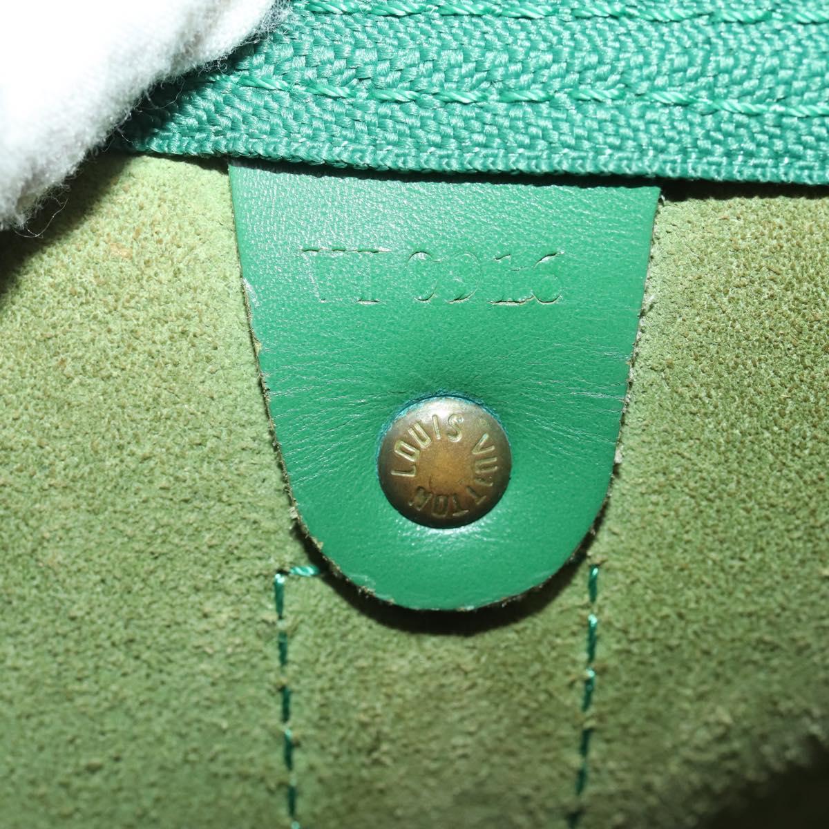 LOUIS VUITTON Epi Keepall 50 Boston Bag Green M42964 LV Auth 201319