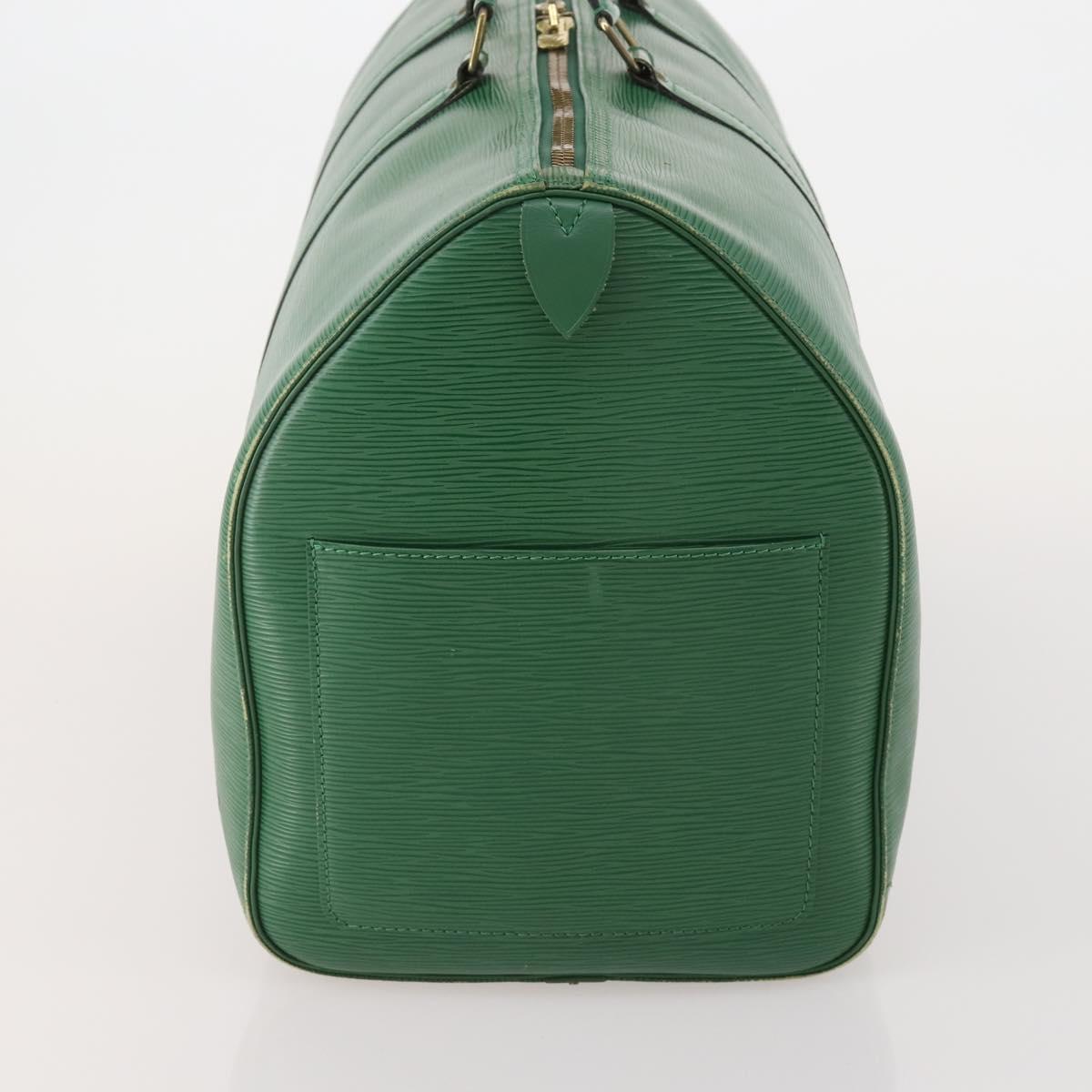 LOUIS VUITTON Epi Keepall 50 Boston Bag Green M42964 LV Auth 201319