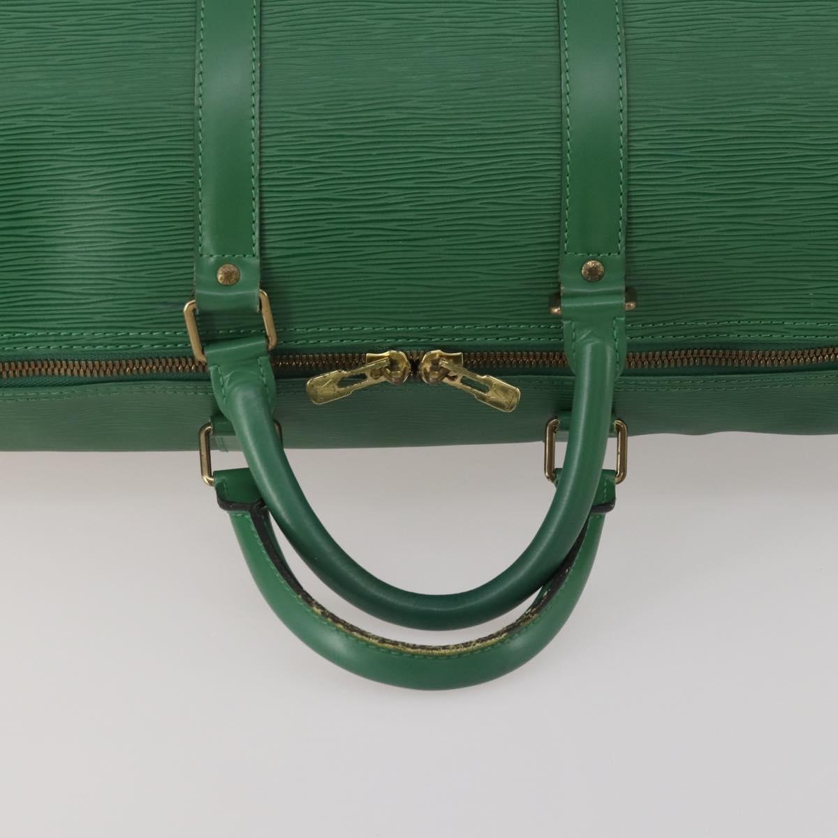 LOUIS VUITTON Epi Keepall 50 Boston Bag Green M42964 LV Auth 201319
