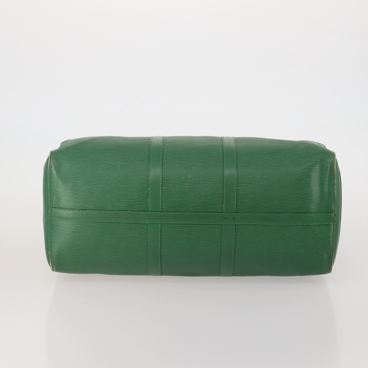 LOUIS VUITTON Epi Keepall 50 Boston Bag Green M42964 LV Auth 201319