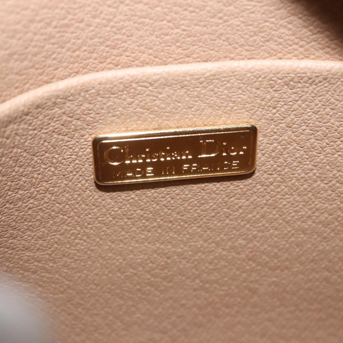 Christian Dior Trotter Shoulder Bag PVC Leather Black Gold Tone Auth 201320