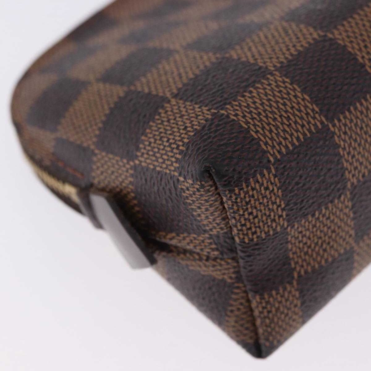 LOUIS VUITTON Damier Ebene Pochette Cosmetic PM Pouch N47516 LV Auth 201322A