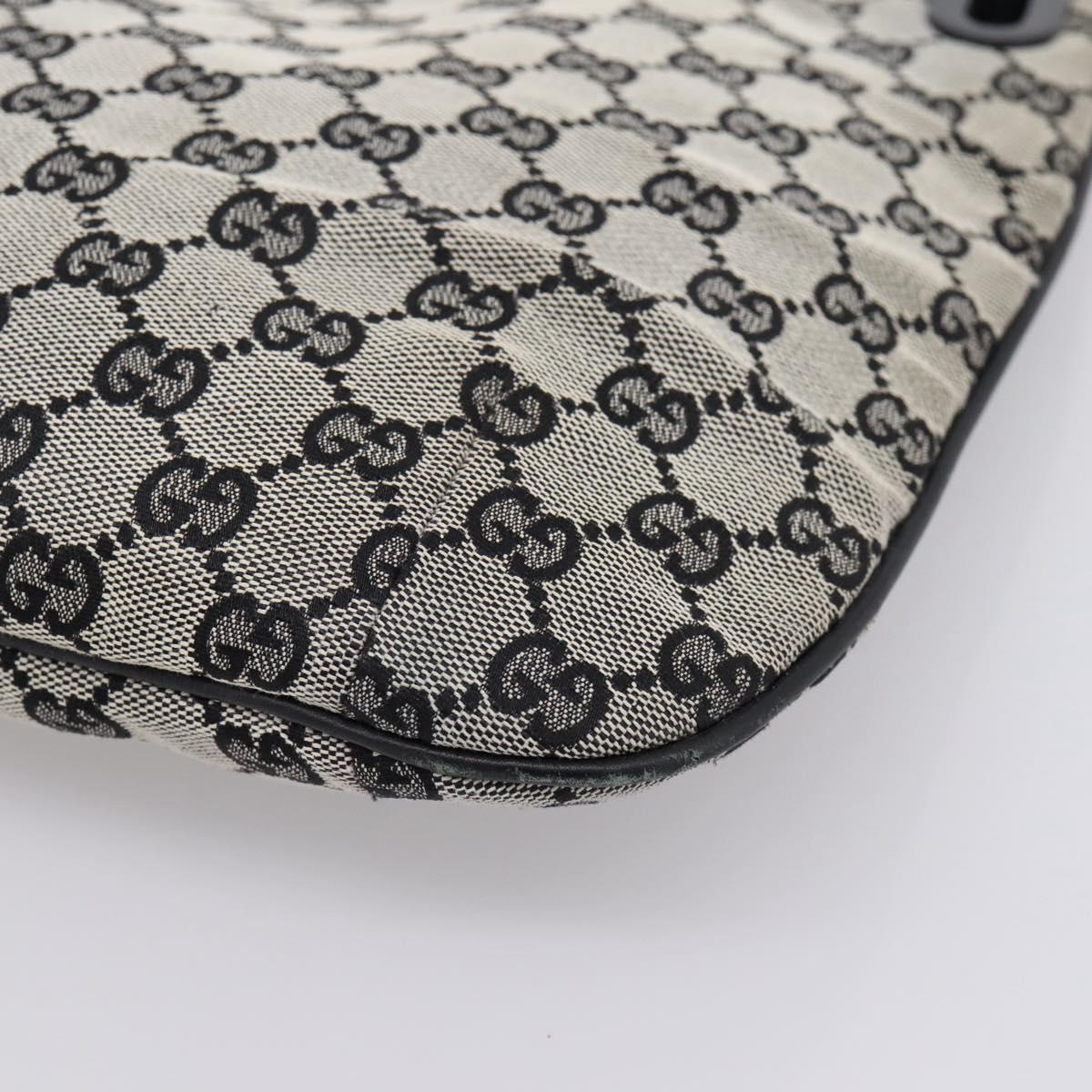 GUCCI GG Canvas Chain Shoulder Bag Black 001 4168 Auth 201323A