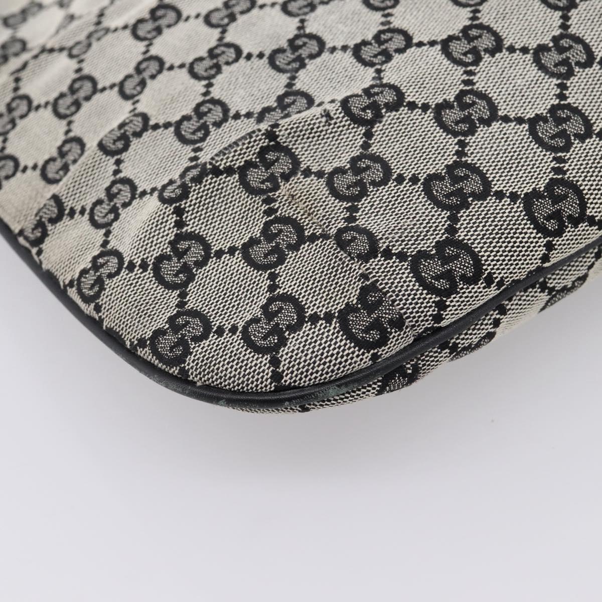 GUCCI GG Canvas Chain Shoulder Bag Black 001 4168 Auth 201323A
