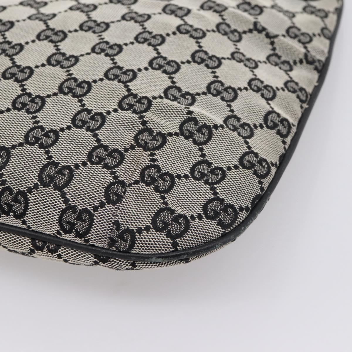 GUCCI GG Canvas Chain Shoulder Bag Black 001 4168 Auth 201323A