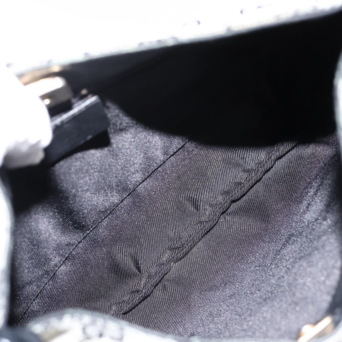 GUCCI GG Canvas Chain Shoulder Bag Black 001 4168 Auth 201323A