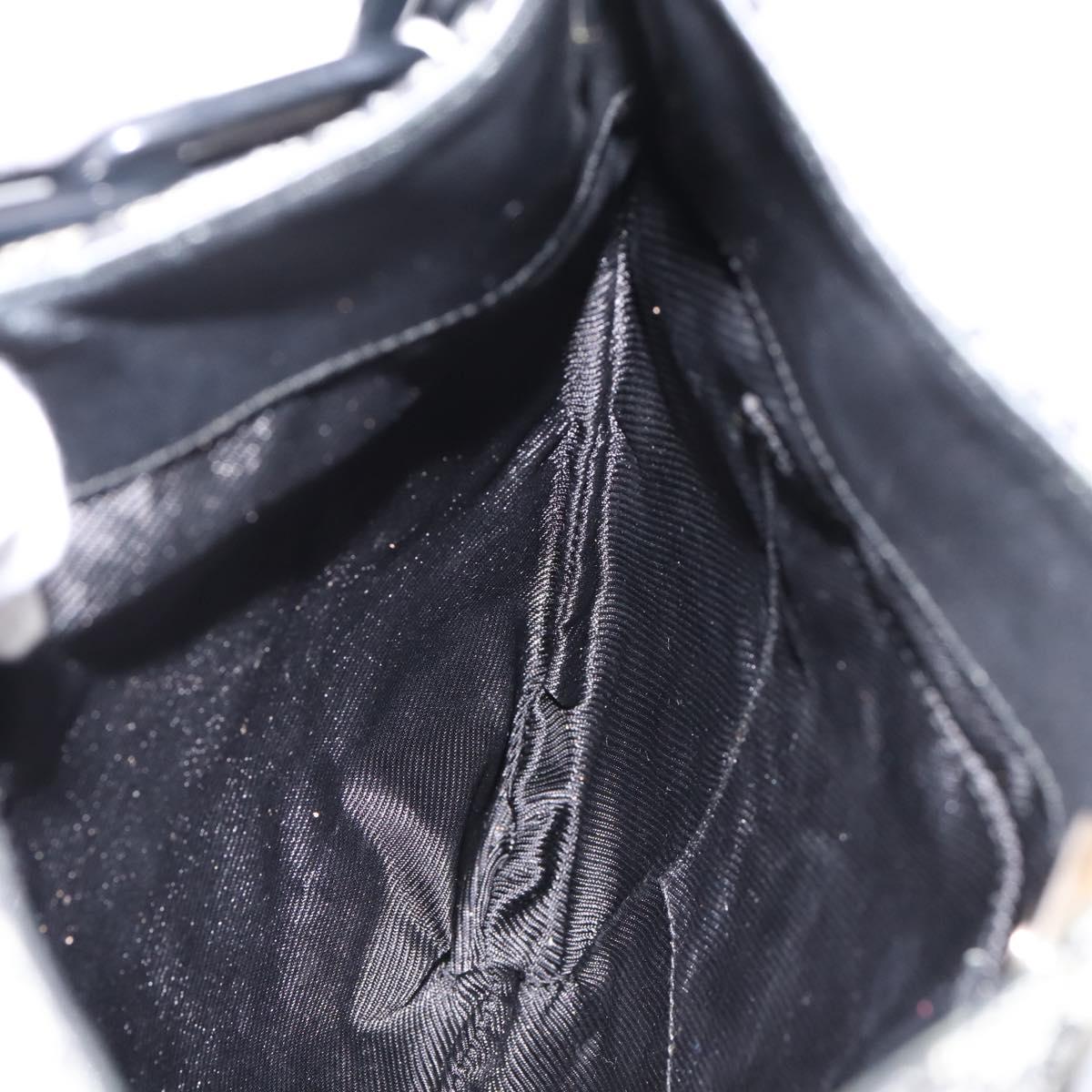 GUCCI GG Canvas Chain Shoulder Bag Black 001 4168 Auth 201323A