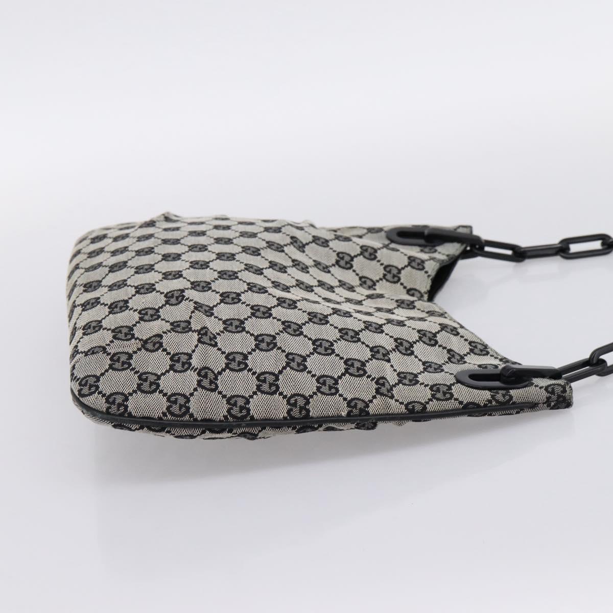 GUCCI GG Canvas Chain Shoulder Bag Black 001 4168 Auth 201323A